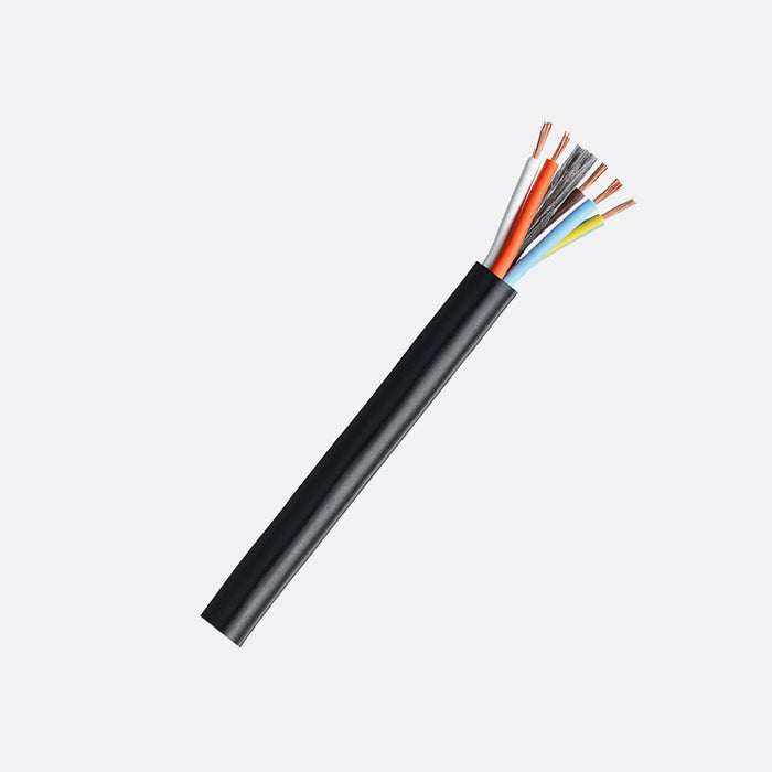 5X30/.25 OD PVC FLEX:BLACK 1.5mm 5 core flex black