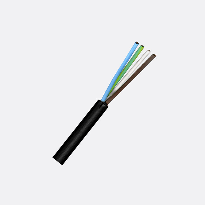 Tycab FMC04/1.0-BK 4x32/.2 OD PVC FLEX :BLACK 1.0mm 4 core flex black