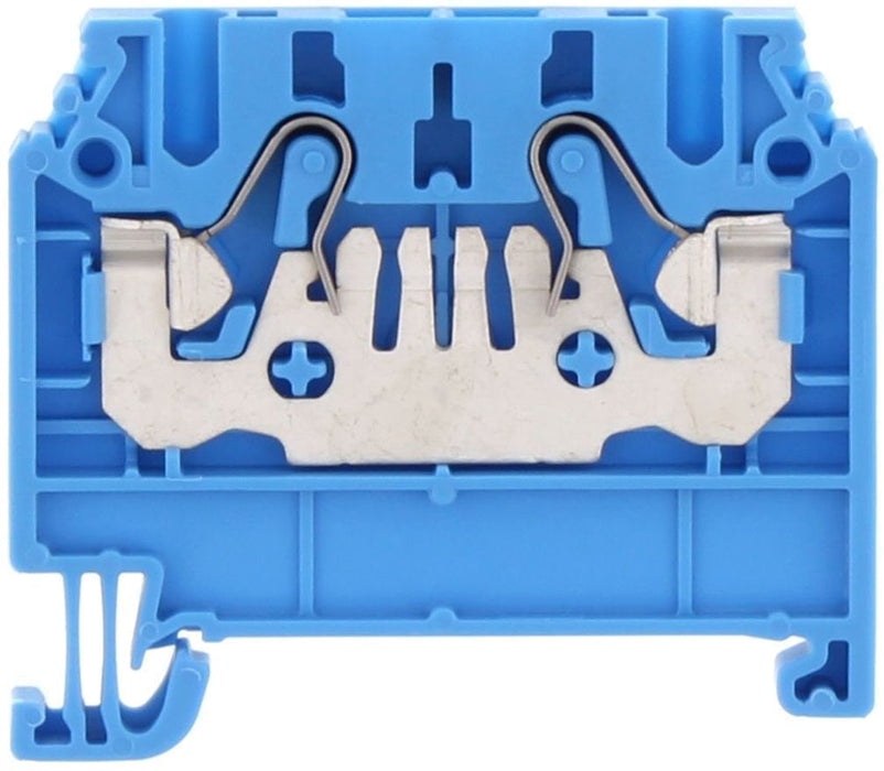 Conta-Clip Single Level 1.5mm Push-in Spring Clamp Terminal Block (Blue