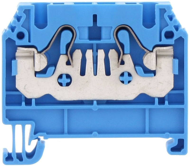 Conta-Clip Single Level 2.5mm Push-in Spring Clamp Terminal Block Blue