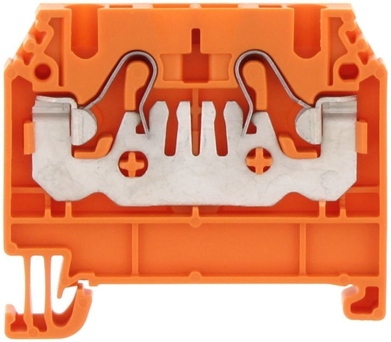 Conta-Clip Single Level 2.5mm Push-in Spring Clamp Terminal Block Orang