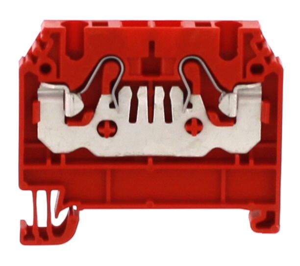Conta-Clip Single Level 2.5mm Push-in Spring Clamp Terminal Block RED
