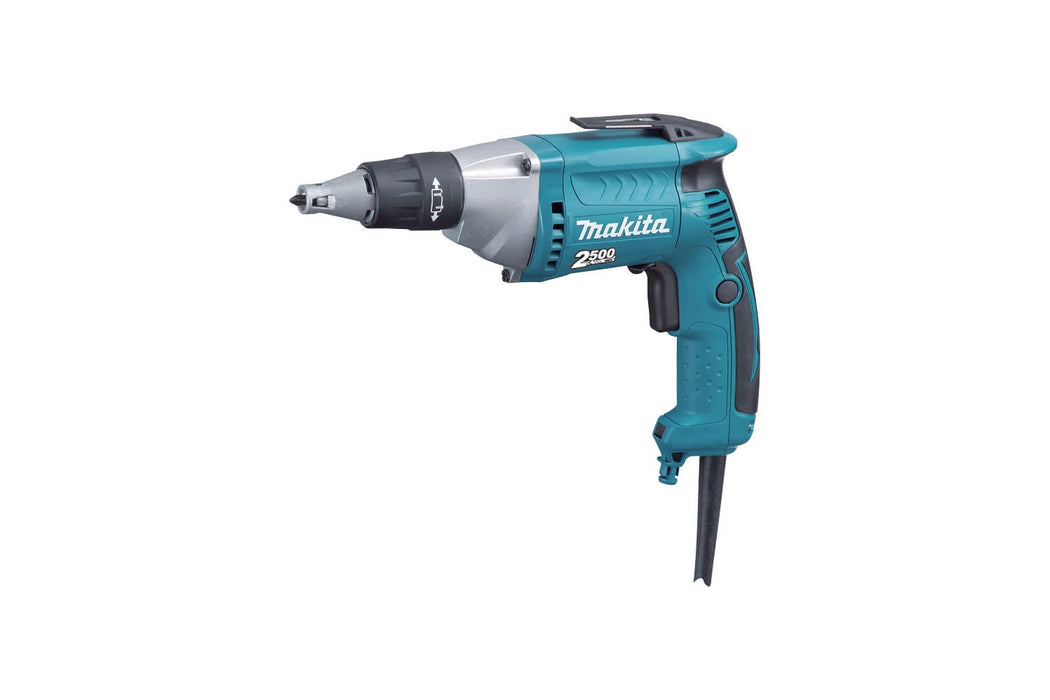 Makita Screwdriver, Drywall, 1/4 Hex, 570w, VSR, 0-2,500rpm,