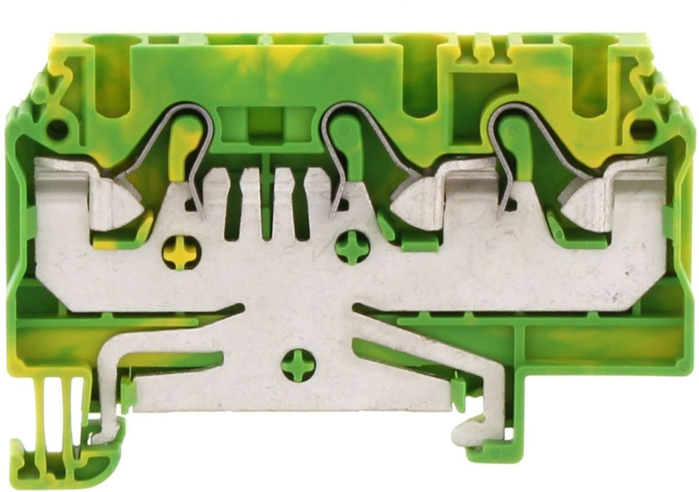 Conta-Clip Earth 4mm, 3 connection, Push-in Spring Clamp Terminal Block