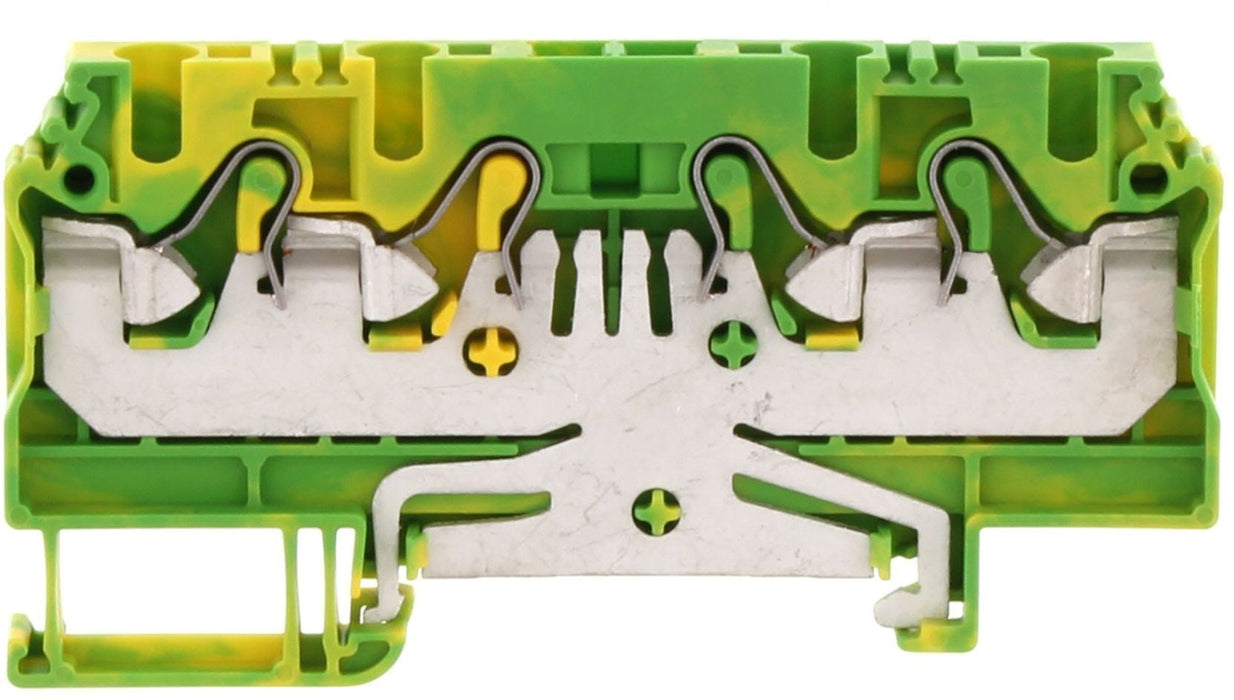 Conta-Clip Earth 4mm, 4 connection, Push-in Spring Clamp Terminal Block