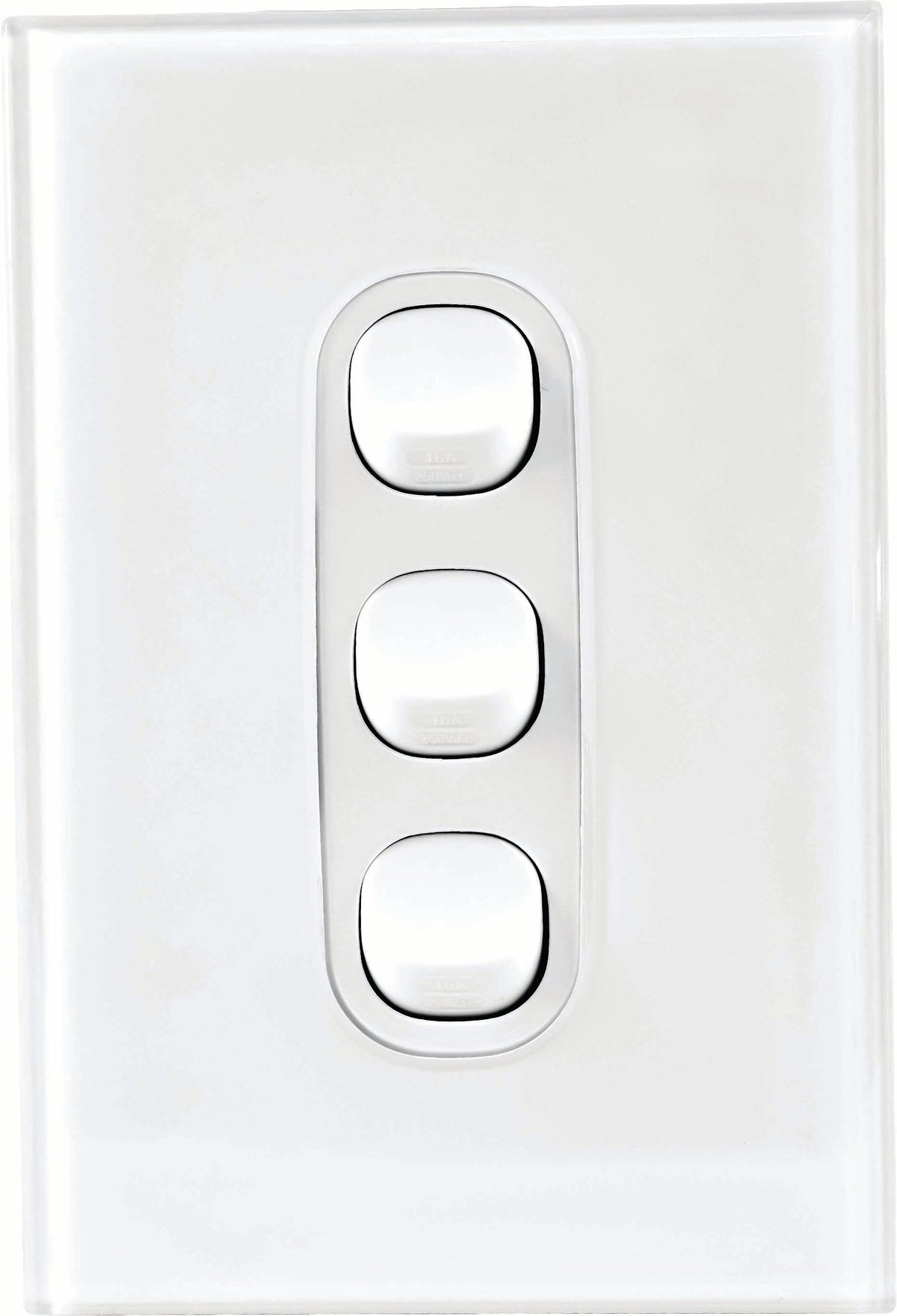 1663 Switch Vynco Fusion THREE GANG 16A SWITCH — Scott Electrical