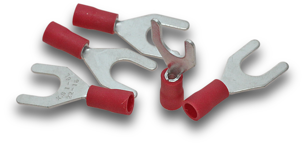 Elecsupp Terminal fork 1.5 6mm Red 100