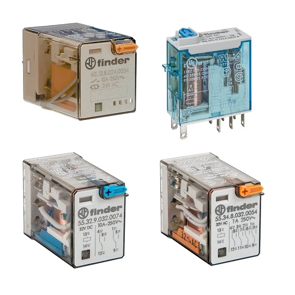 Finder Green LED+diode Module Standard Polarity 110-220VDC