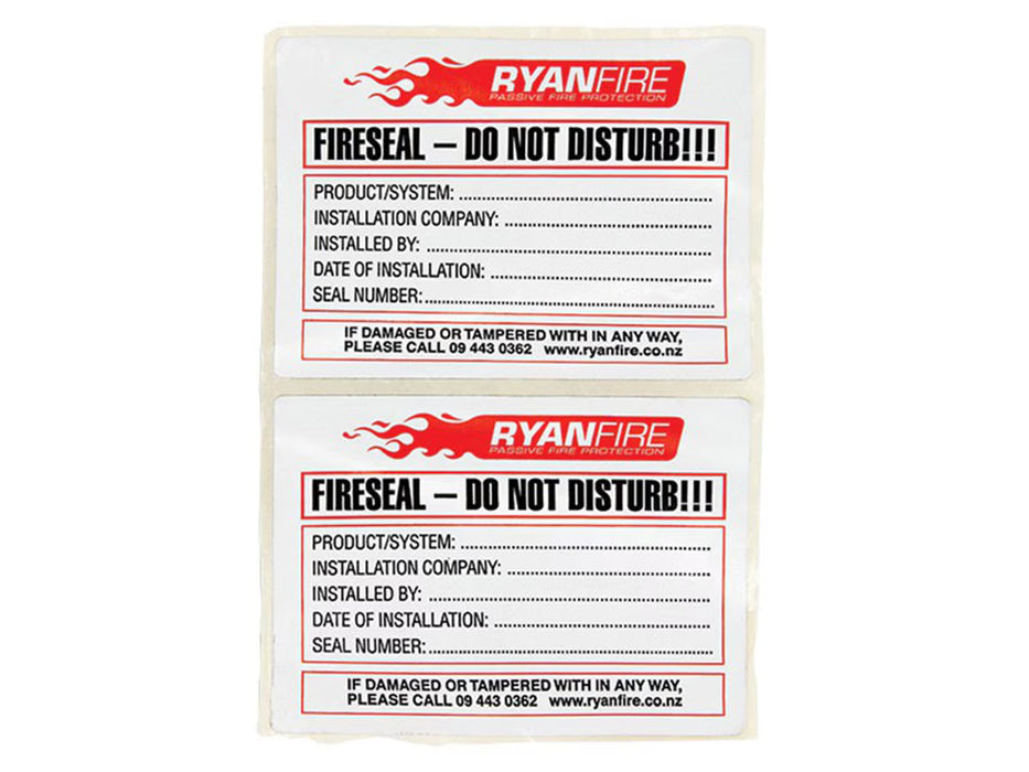 Ryanfire FIRETHERM IDENTIFICATION LABEL