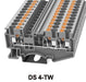 0.2-6mm Feed Through Terminal Block Grey, Twin version