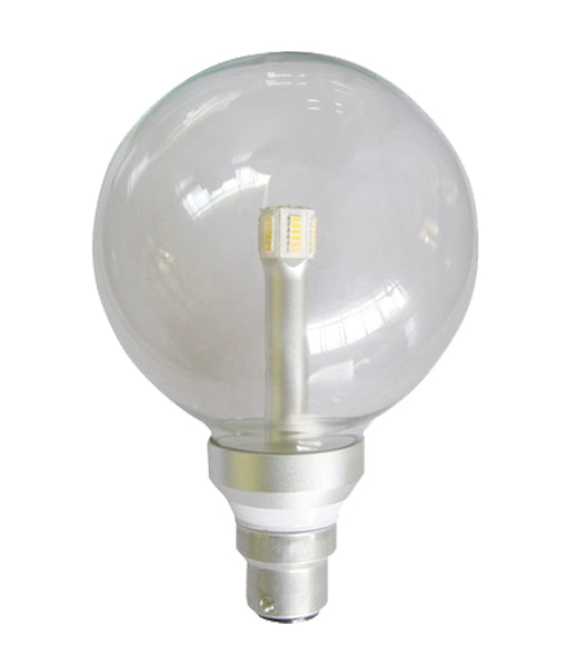 CLA GLOBE LED BC G125 6W FR 3000K 300D (590 Lumens) WTY 3YR