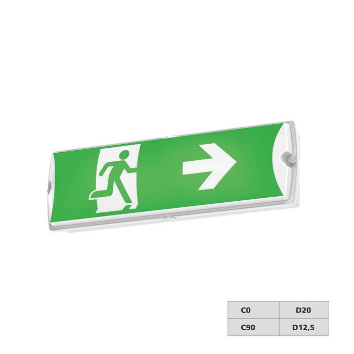 NSG Glight Auto Test Wall Mount Emergency Bulkhead 2W IP65 5000K