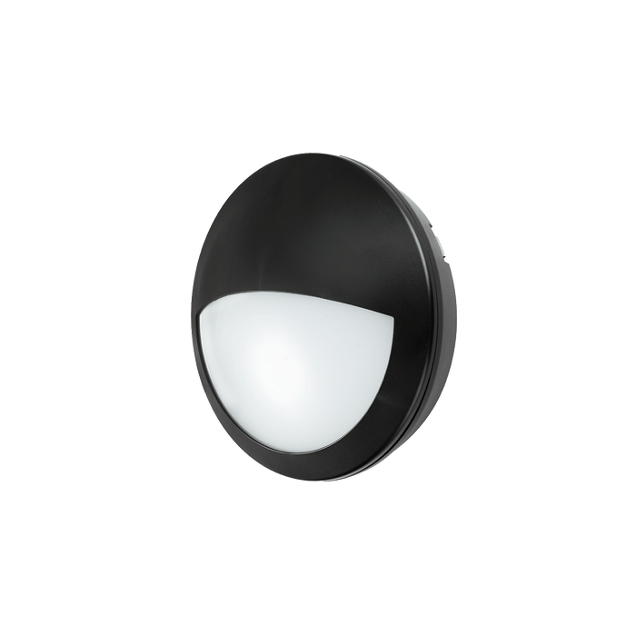 Glight Edinburgh Tri-Colour Led Oyster With Visor 25W IP66 & IK10 Non Dim Black