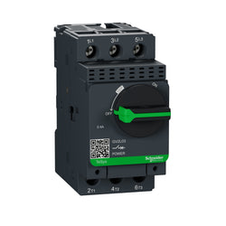 Schneider Motor circuit breaker, TeSys Deca, 3P, 0.4 A, magnetic, rotary handle, screw clamp terminals