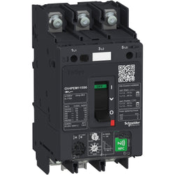 Schneider Motor circuit breaker, TeSys GV4, 3P, 2A, Icu 50kA, thermal magnetic multifunction, lugs terminals