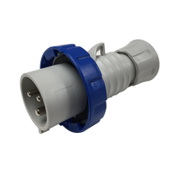 GEWISS IEC309 STR PLUG HP IP66/67/68/69 BLU 230V 6H 32AMPS 2