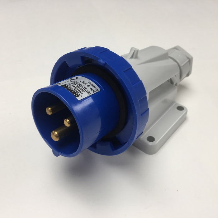 GEWISS IEC309 90 INLET IP67 BLU 230V 6H 16AMPS 2PE