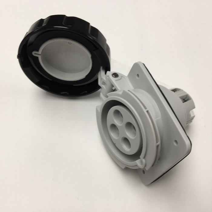 GEWISS IEC309 FLUSH SKT HP IP66/67 BLACK 480V 6H 32AMPS 3PE