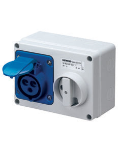 Switch socket 16A 3P 230V IP44