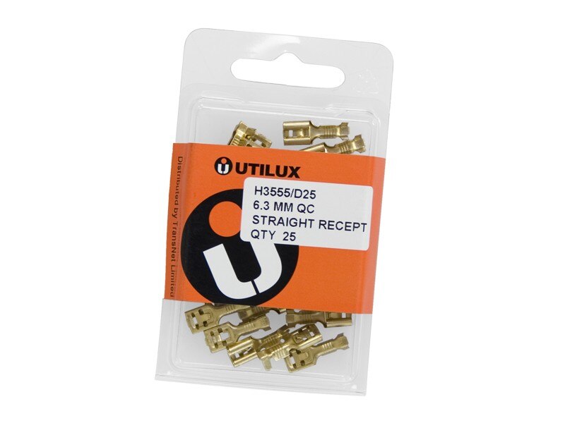Utilux 25PKT BRASS TERMINAL 6.3 QC RECE