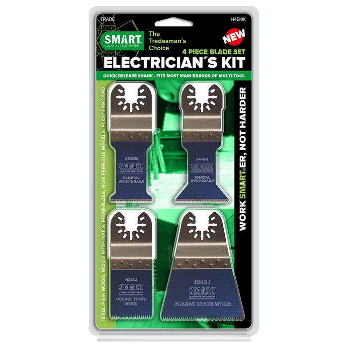 4PC ELECTRICIANS KIT MULTI TOOL BLADESH4EMK 4PC Electricians Kit Multi Tool Blades (Replaced by B4EMK)