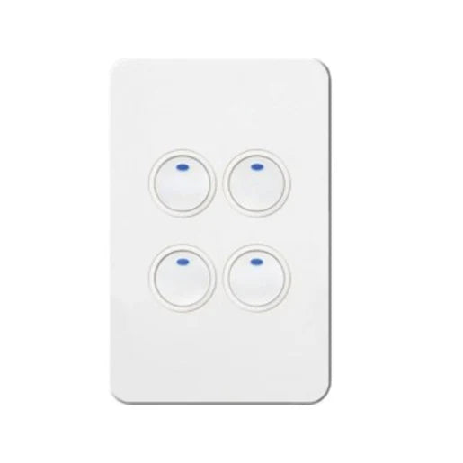 Hager Silhouette Tactile Swtch KNX 4Gang Led Matt White