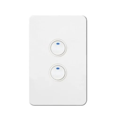 Hager Silhouette Tactile Swtch KNX 2Gang Led Matt White