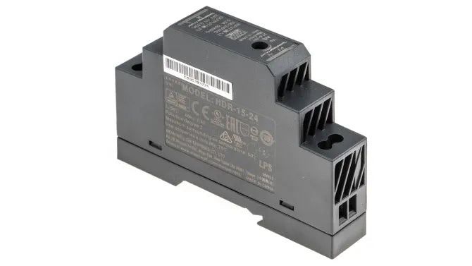 Meanwell Power Supply 15W 85-264VAC 24VDC DIN Mount