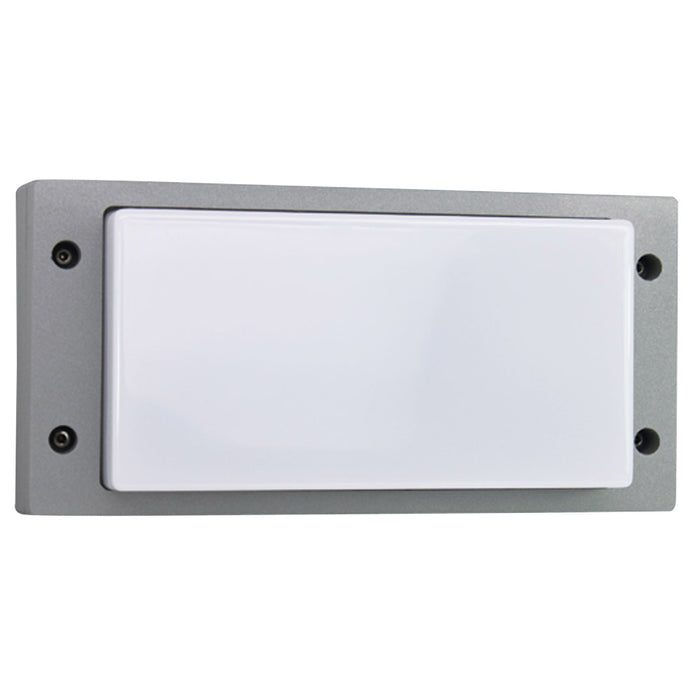 PROLUX LIGHT OUTDOOR WALL 12W ALU & PC SILVER IP54 3K 264X135X90