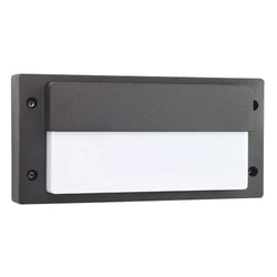 PROLUX LIGHT OUTDOOR WALL 12W ALU & PC BLACK IP54 3K 264X135X90