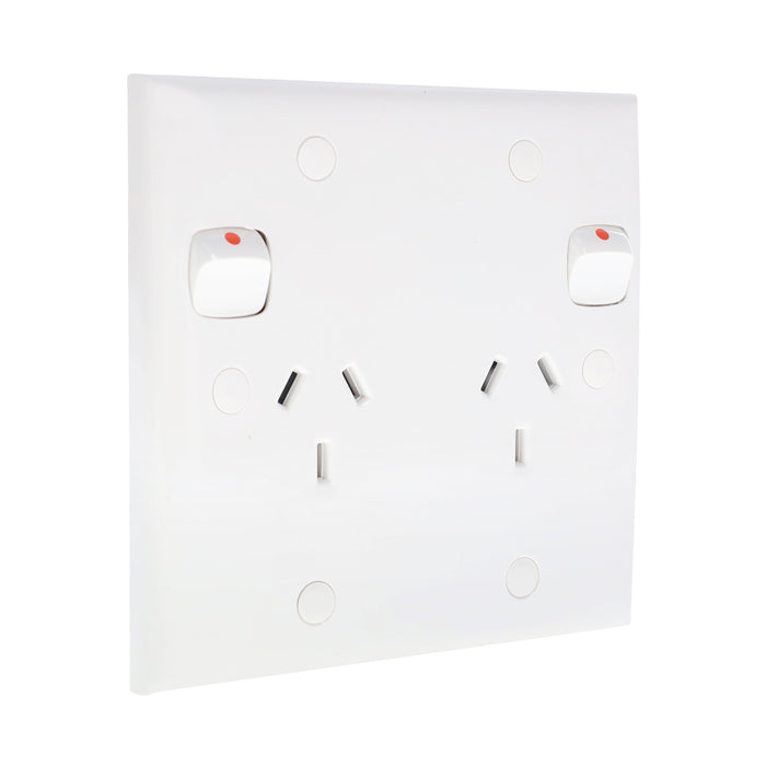 Legrand HPM Double outlet 10A square White