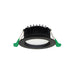 EUROTECH GEO10 - ROUND LED CCT DOWNLIGHT BLACK 3000K/4000K/6000K 230V LED 10W IP44