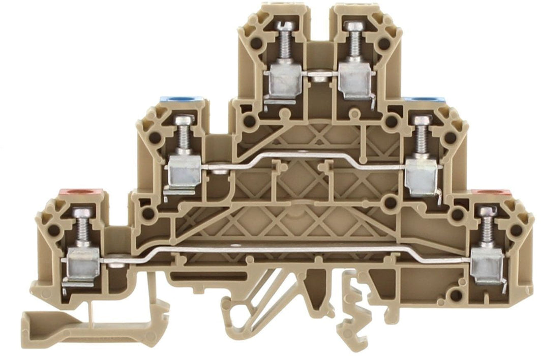 Conta-Clip 3 Level 2.5mm Terminal Block for Cross Connection - with blu