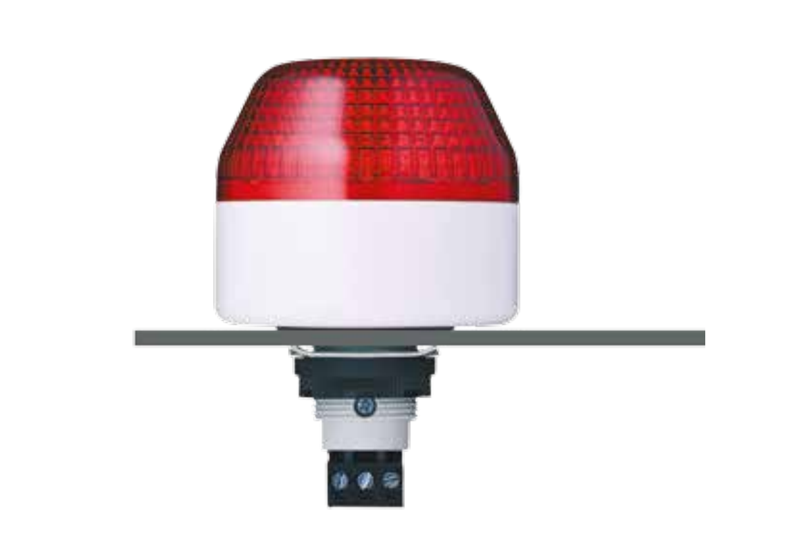 Auer PANEL MTG STROBE RED 230VAC 65mm — Scott Electrical