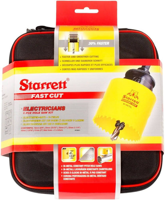 Starrett Electricians Bi Metal Holesaw Kit in EVA Case