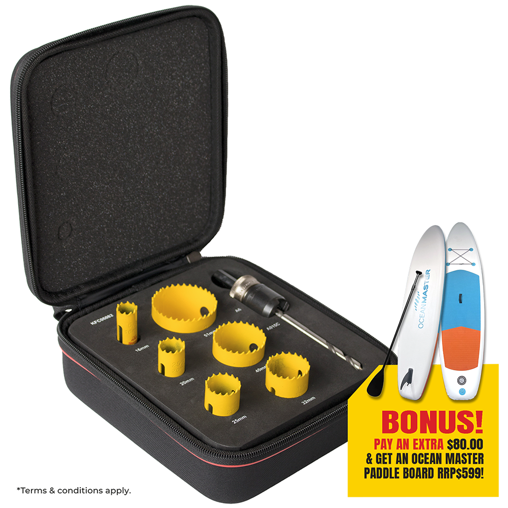 Starrett Bi-Metal Deep Cut Deluxe Kit 16,20,25,32,40,51mm,A6-4 Plus Pa ...
