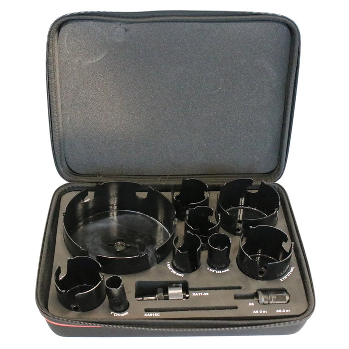 Starrett Multi-Purpose TCT Hole Saw Kit 25,32,40,51,57,64,73,92,159mm A6, A015C, A6-2(1) A6-3(7)A6, A17-38E  Plus Paddle Board