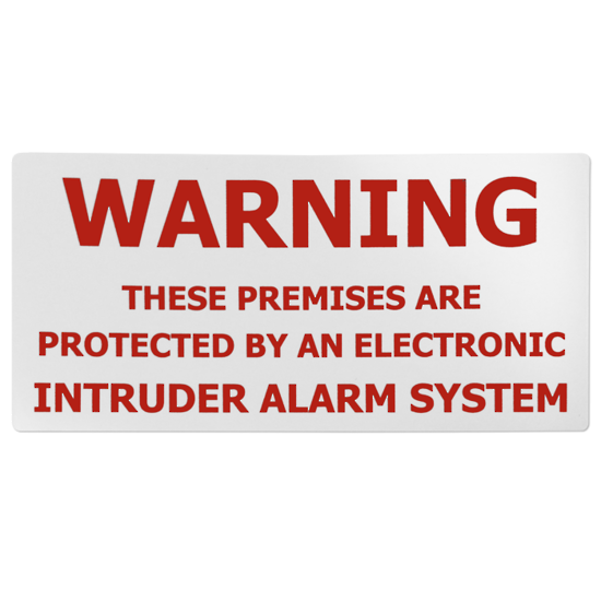 Arrowhead RED/WHITE WARNING STICKER OUTDOOR