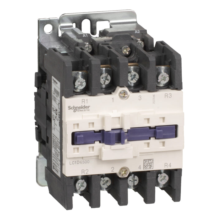 Schneider TeSys Deca contactor , 4P(2 NO + 2 NC) , AC-1 <lt/>= 440V, 80 A , 24V AC 50/60 Hz coil