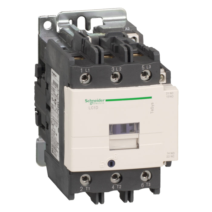 Schneider TeSys Deca contactor , 3P(3 NO) , AC-3/AC-3e , <lt/>= 440V, 80 A , 24V AC 50/60 Hz coil