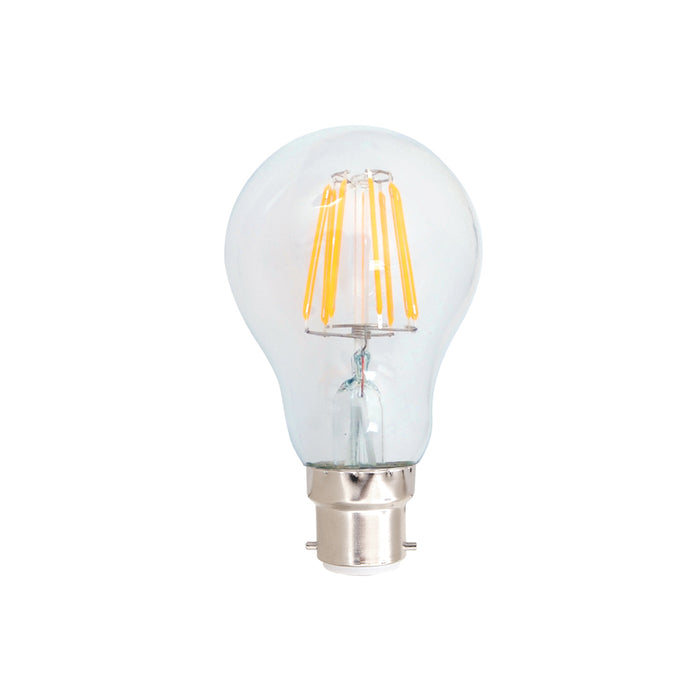 EUROTECH A60 FILAMENT LED LAMP  2700K 230V B22 8W