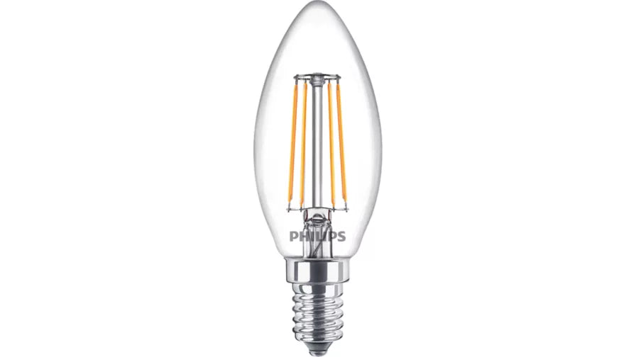 Philips 929002391149 LED Bulb Classic Filament 4.5-40W B35 E14 827 2700K Clear Dimmable