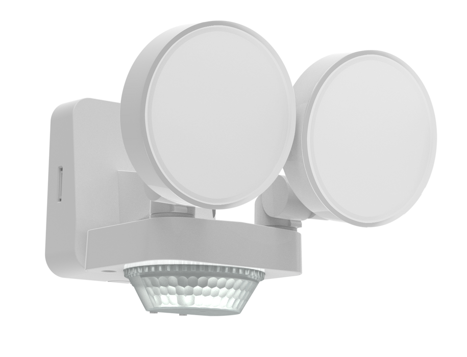 Simx Decosense Twin White 2 x 8watt IP55 Sensor Spot Light