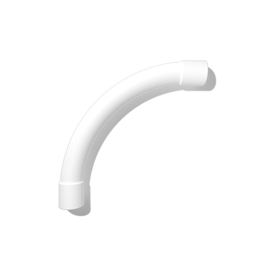 Marley CHORUS SWEEP BEND WHITE 20mm 90' 300LONG R100 TCB.20.90.300.
