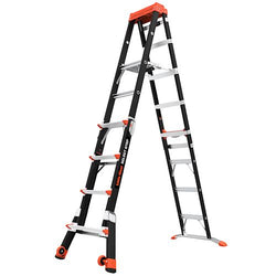 Staffy Little Giant Select Step. 5-7 Step. Fibreglass Adjustable Platform Ladder. 170Kg. USA Code 15131-001