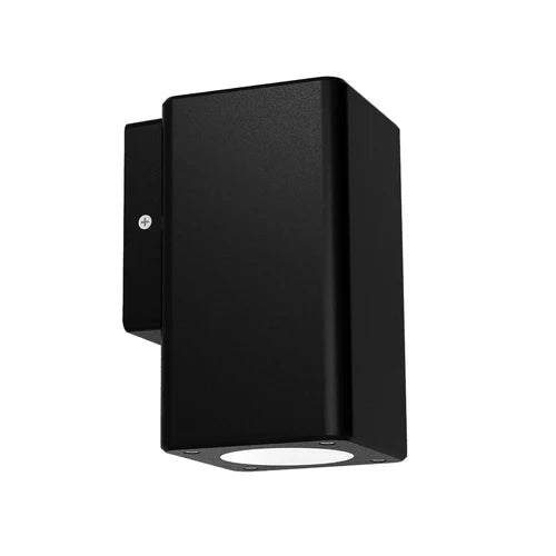 Eurotech Byron - Small Square [1-Way] Wall Light Black 230V GU10 10W