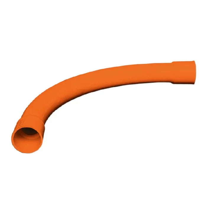 Marley Calibre Power Duct Bend 90deg 150mm Heavy Duty 900mm Radius Orange