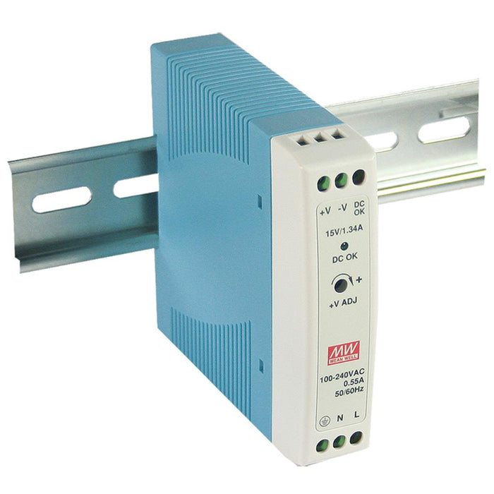 Meanwell DIN RAIL PWR SUPPLY 20W 1.34A 15VDC
