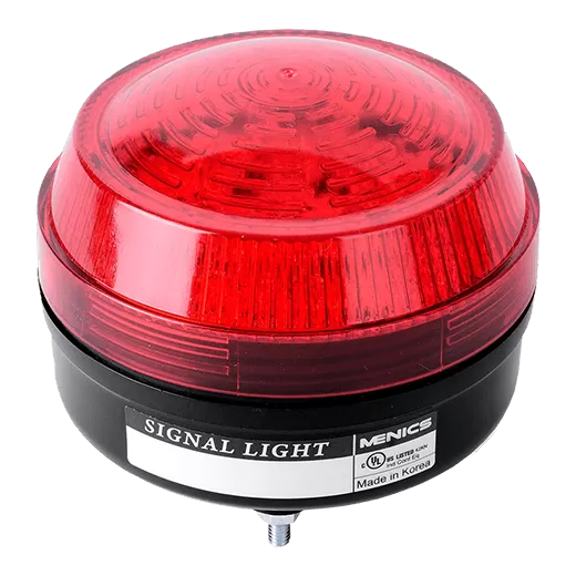 Autonics Led Beacon 86mm Dia Low Dome Steady Flash + Rotate 12-24VAC/DC Red Lens