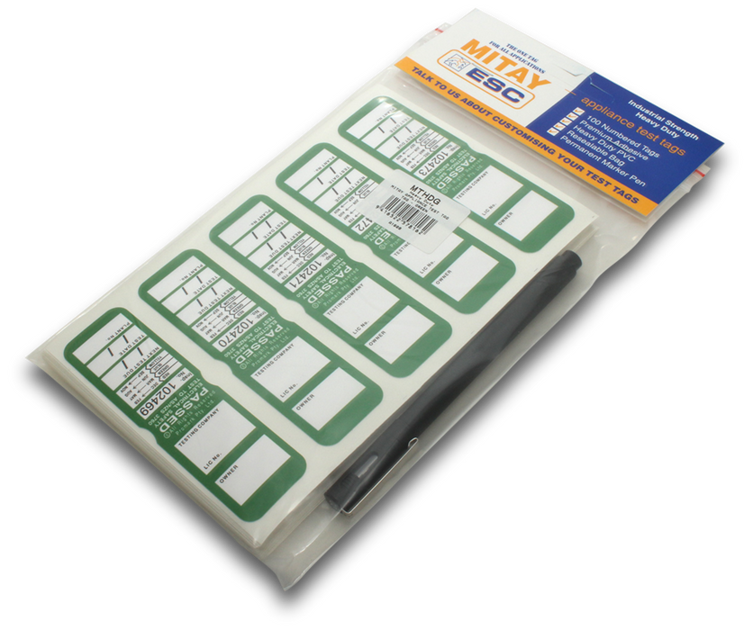 Elecsupp Mitay Test tags heavy duty Green — Scott Electrical